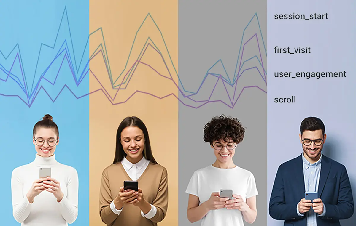 gathering data on users tracking different devices graphic
